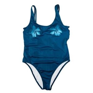 PINK Victoria's Secret Teal Floral One Piece Swimsuit